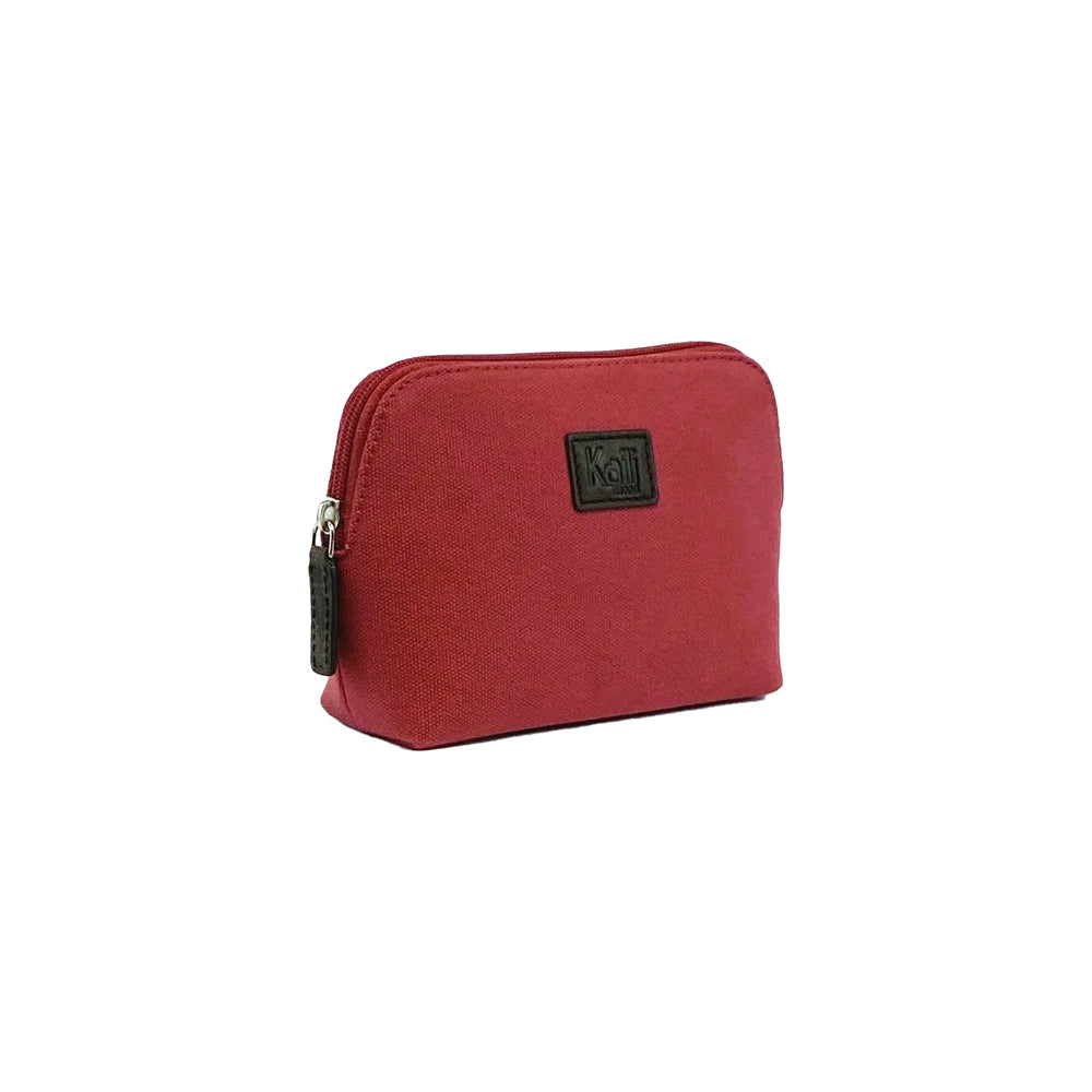 GLAM | Pochette Kaili mood Bordeaux en toile et cuir