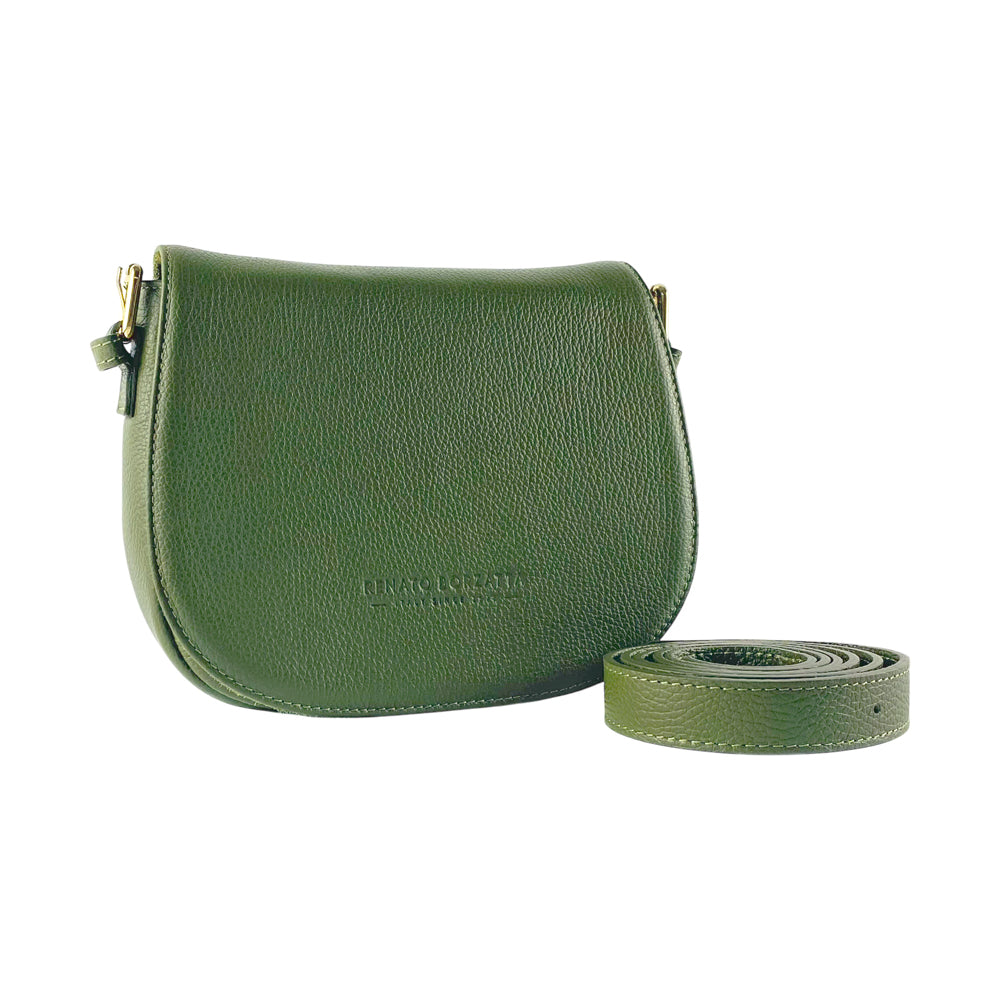 GLAM | BORSA A TRACOLLA IN PELLE VERDE DI RENATO BORZATTA