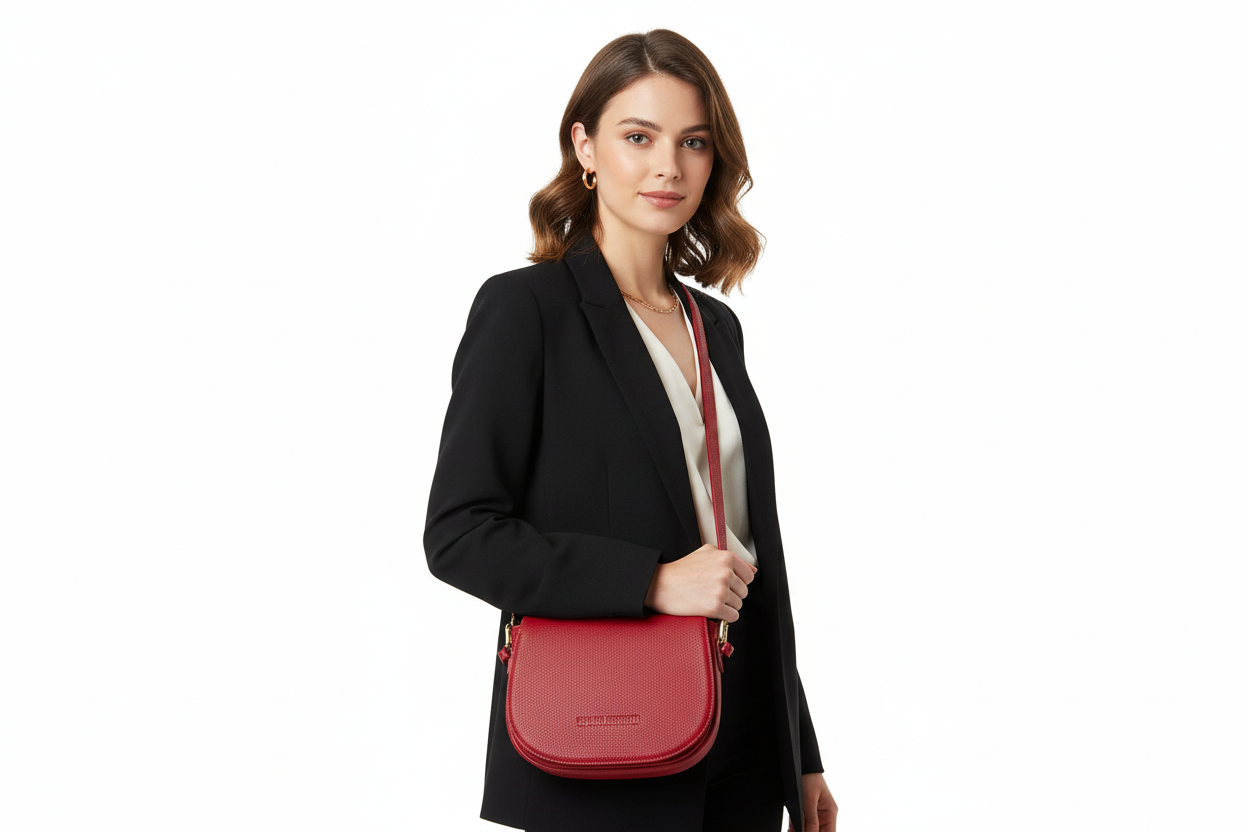 GLAM | BORSA A TRACOLLA IN PELLE ROSSA RENATO BORZATTA