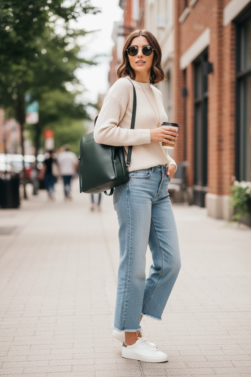 GLAM | RENATO BORZATTA Black Leather Dual-Compartment Backpack