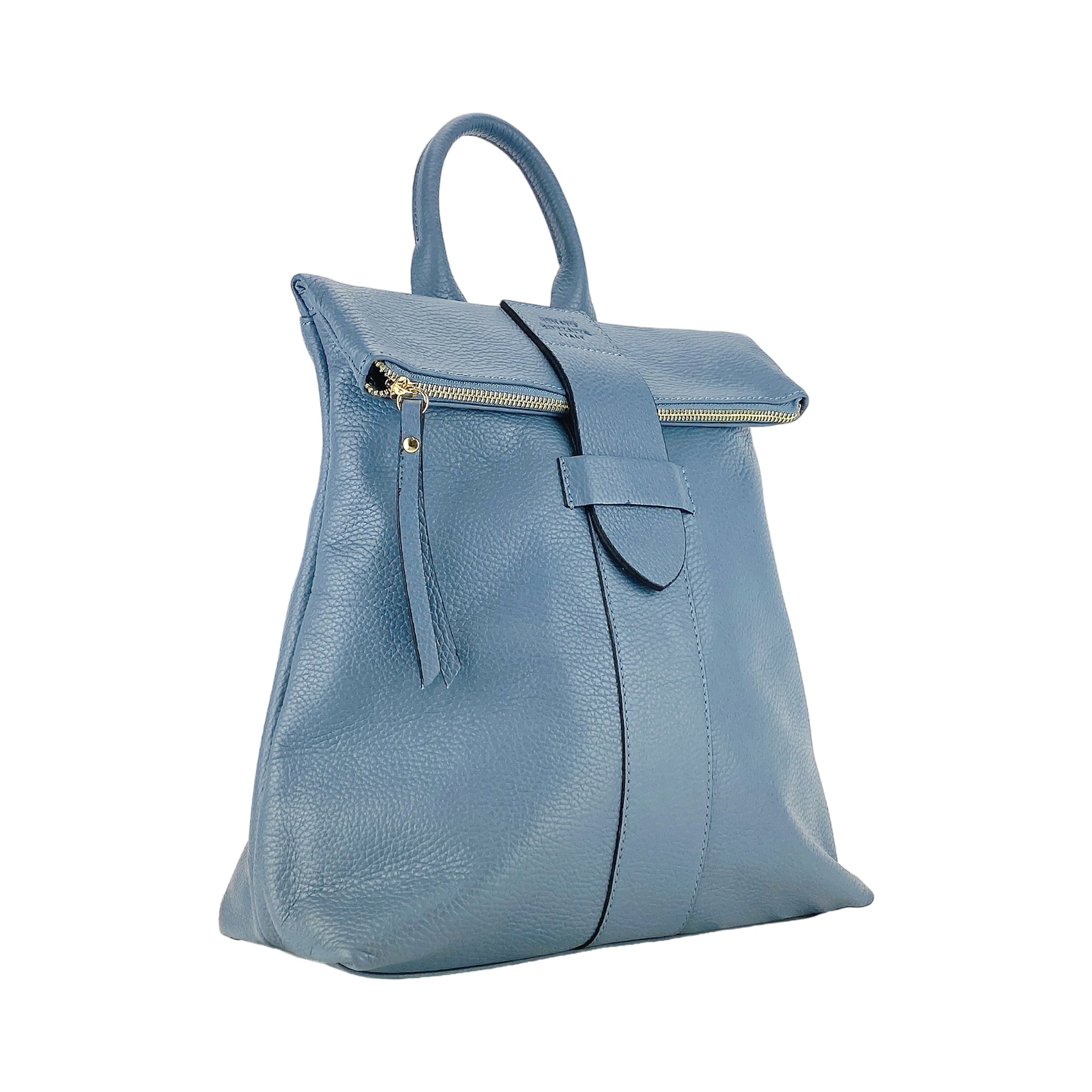 GLAM | RENATO BORZATTA Avio Blau Weiches Leder Damen Rucksack