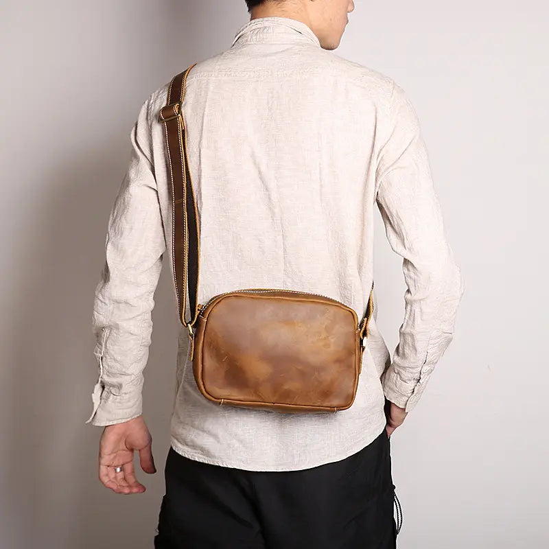 Soren Vintage Leather Crossbody Bag Sling | Versatile and Durable Leather Bag-4