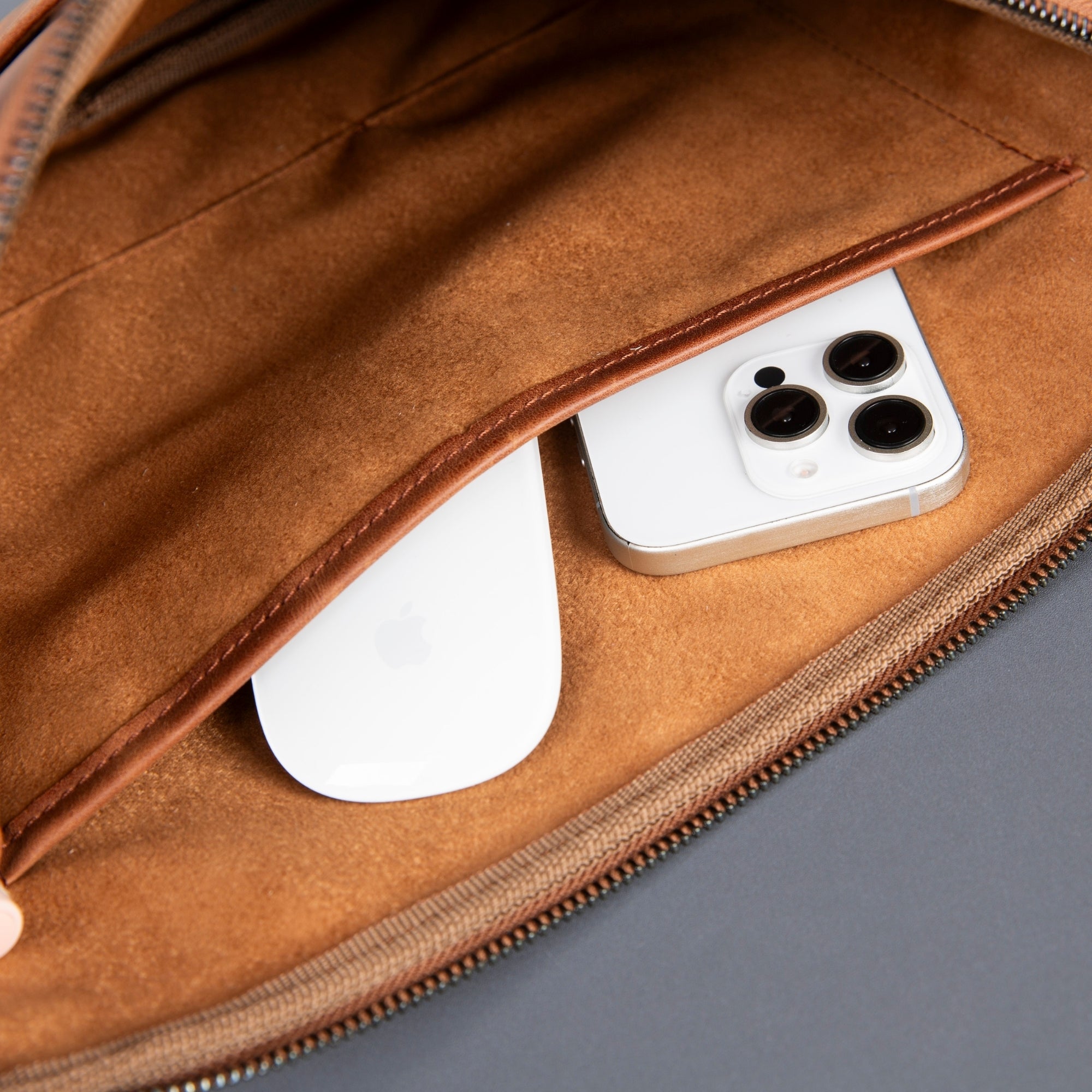 Seward Leather Laptop Bag with Shoulder Strap - MacBook Sleeve 14" & 16"-3