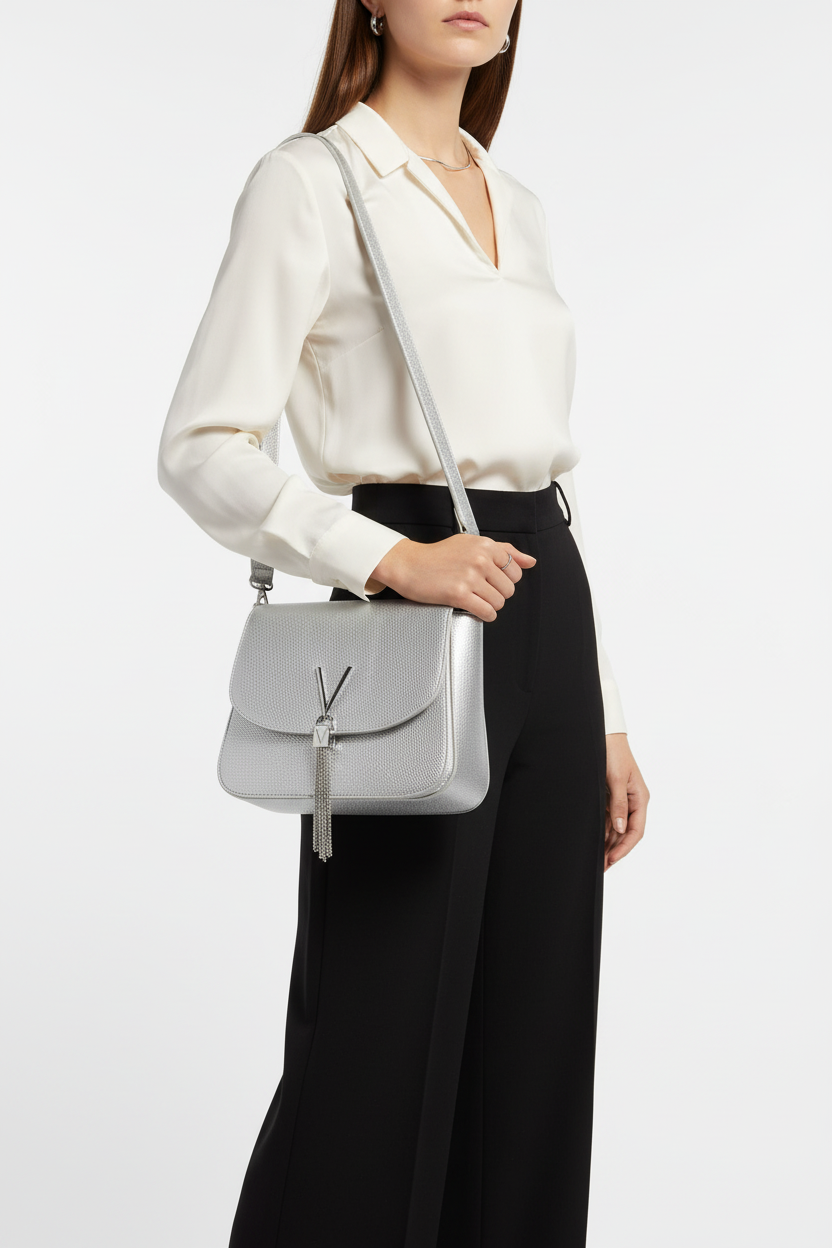 GLAM | Срібна жіноча сумка